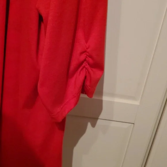 Serengeti 2X Cardigan Top With Built In Shirt Red Zebra Print Bling - Picture 8 of 12